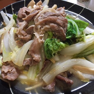 豚肉と白菜のレモン生姜炒め